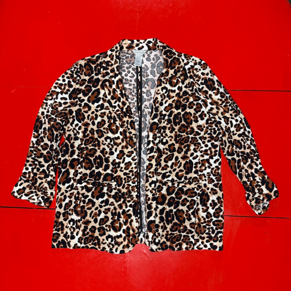 MULTIPLES ANIMAL PRINT BLAZER EXCELLENT CONDITION